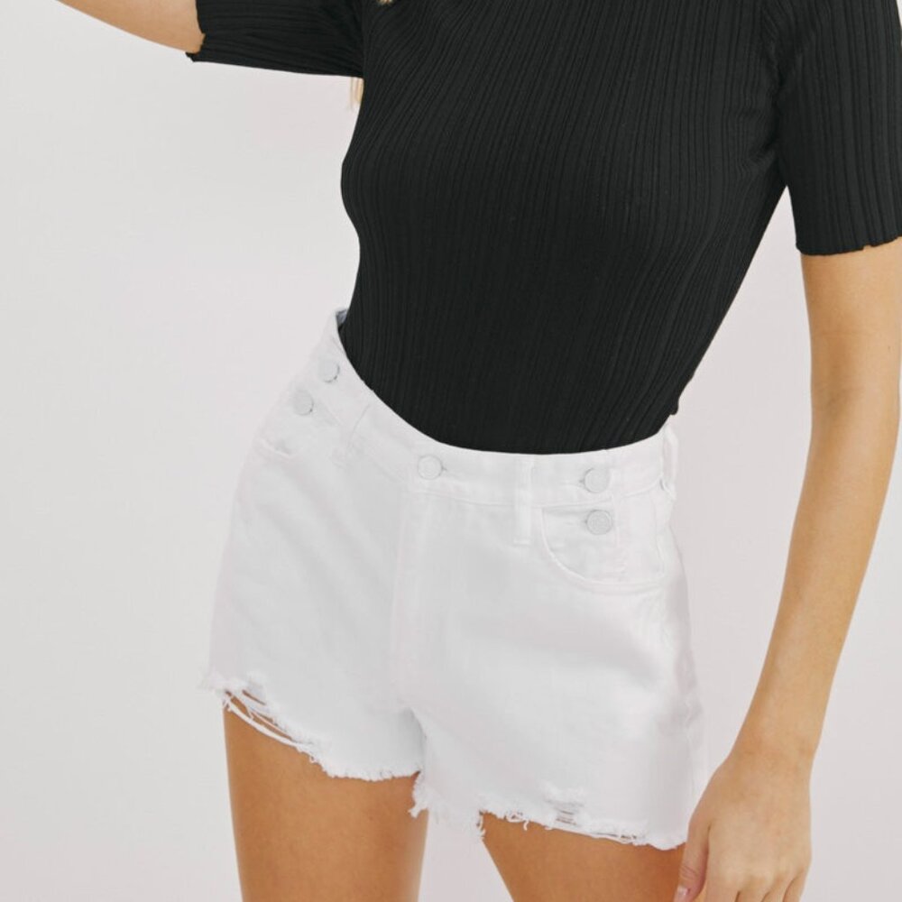 KANCAN Tamra High Rise Denim Shorts